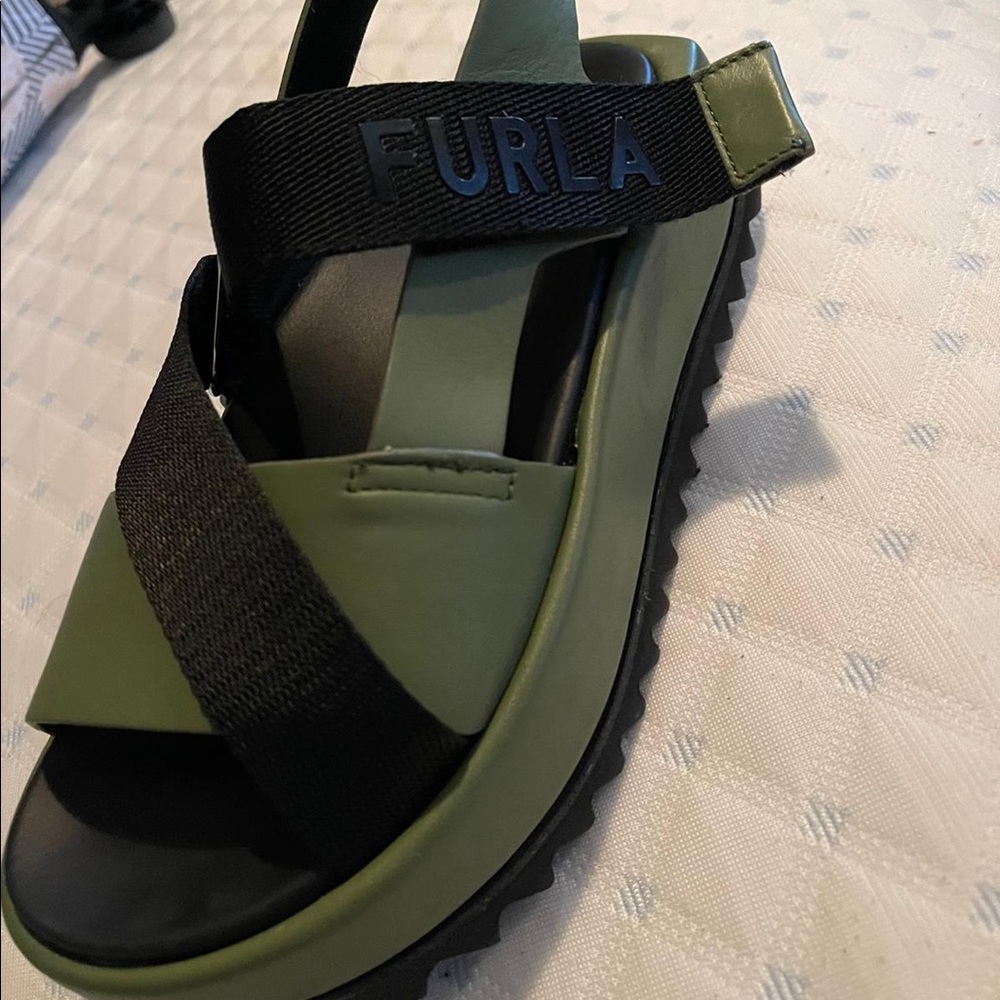 Furla leather sandals like new